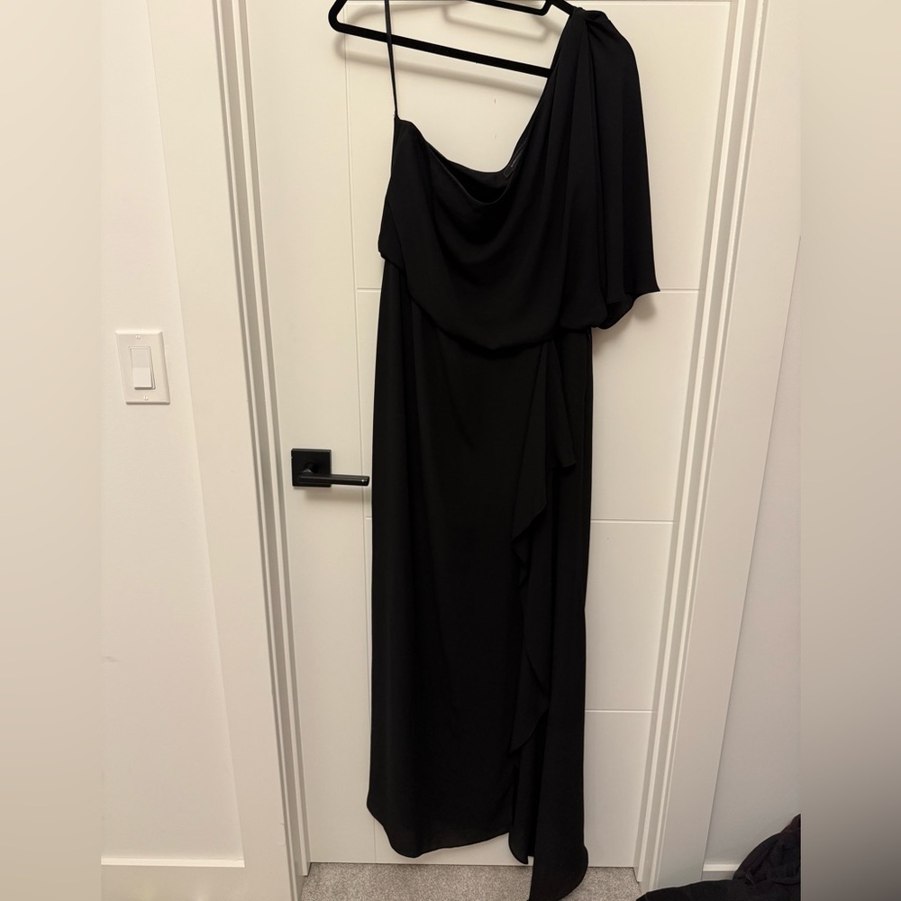BCBGMaxAzria Black One-Shoulder Dress